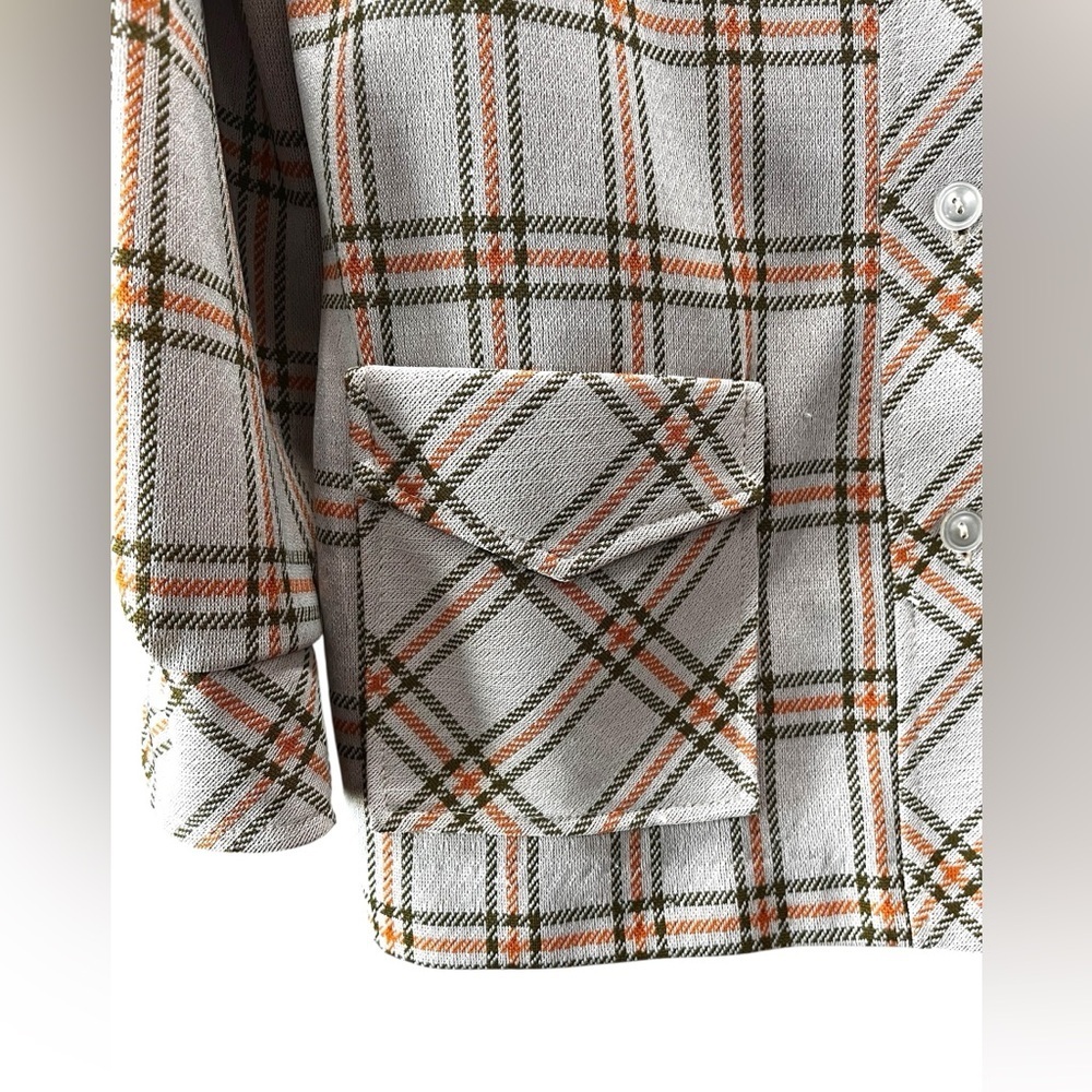 Golden girls leisure plaid granny layering vintage jacket top -L - Picture 4 of 7